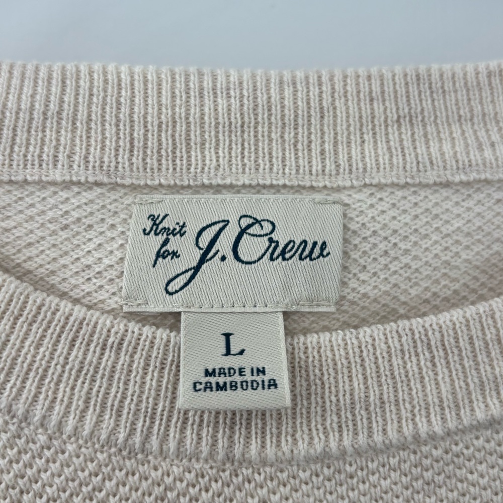 J Crew Cotton piqué-stitch crewneck sweater men’s - Picture 5 of 9